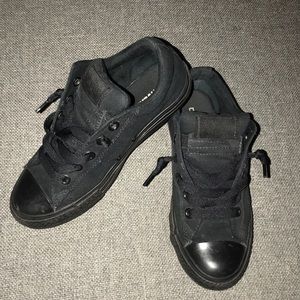 All Black Converse Size (3) Padded Tongue